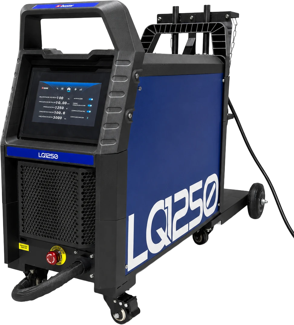 Máquina de solda laser Boxer LQ1250, vista lateral